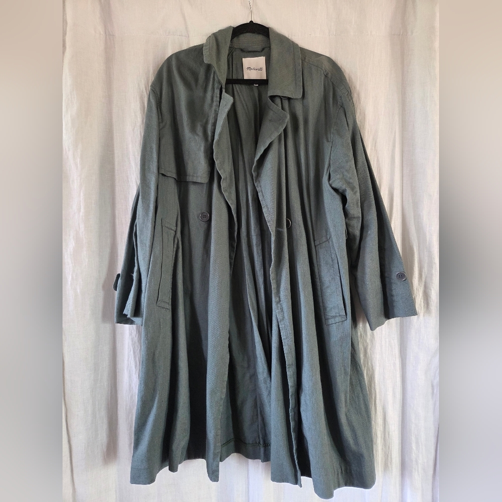 Madewell | Textural Trench Coat, Large - Picture 3 of 14